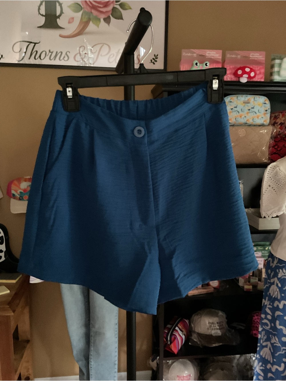 Very J High-Waist Blue Casual Shorts